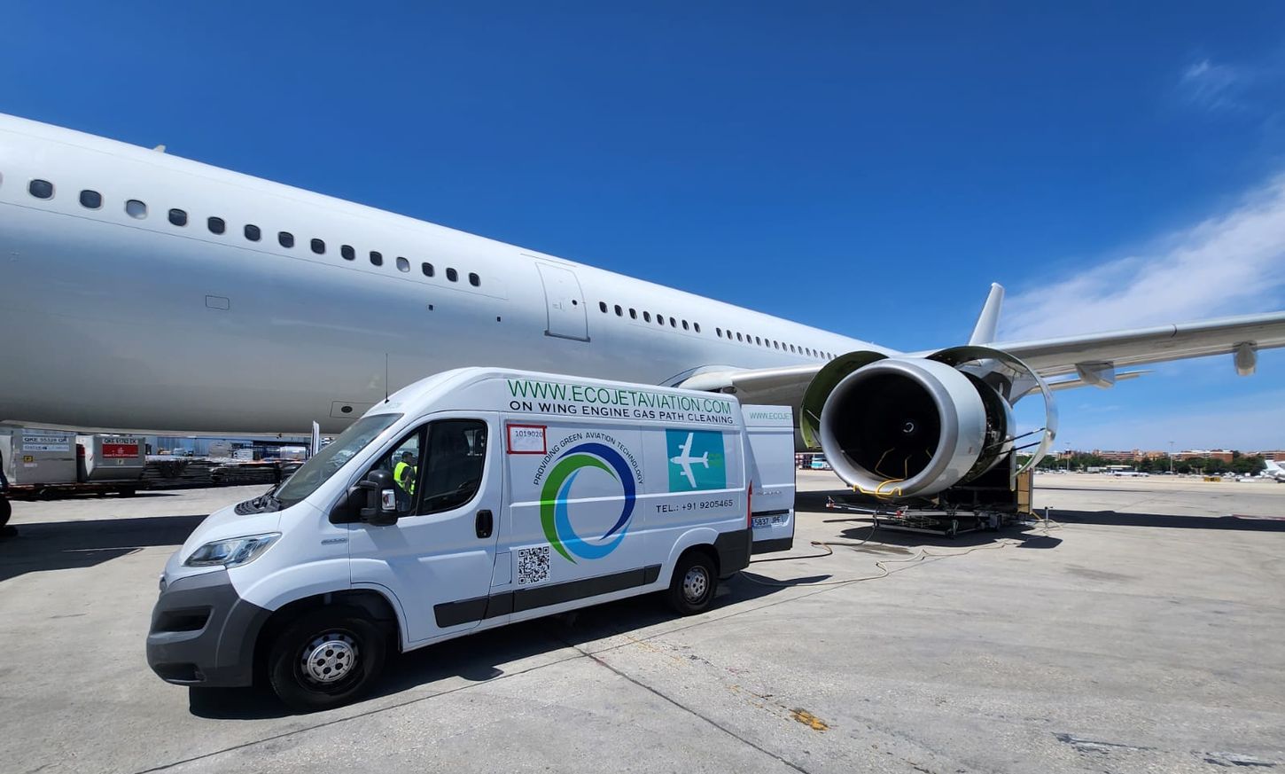 EcoPower, el sistema de lavado ecológico de motores de avión que puede ahorrar las mismas o más toneladas de CO2 que la propuesta de Yolanda Díaz